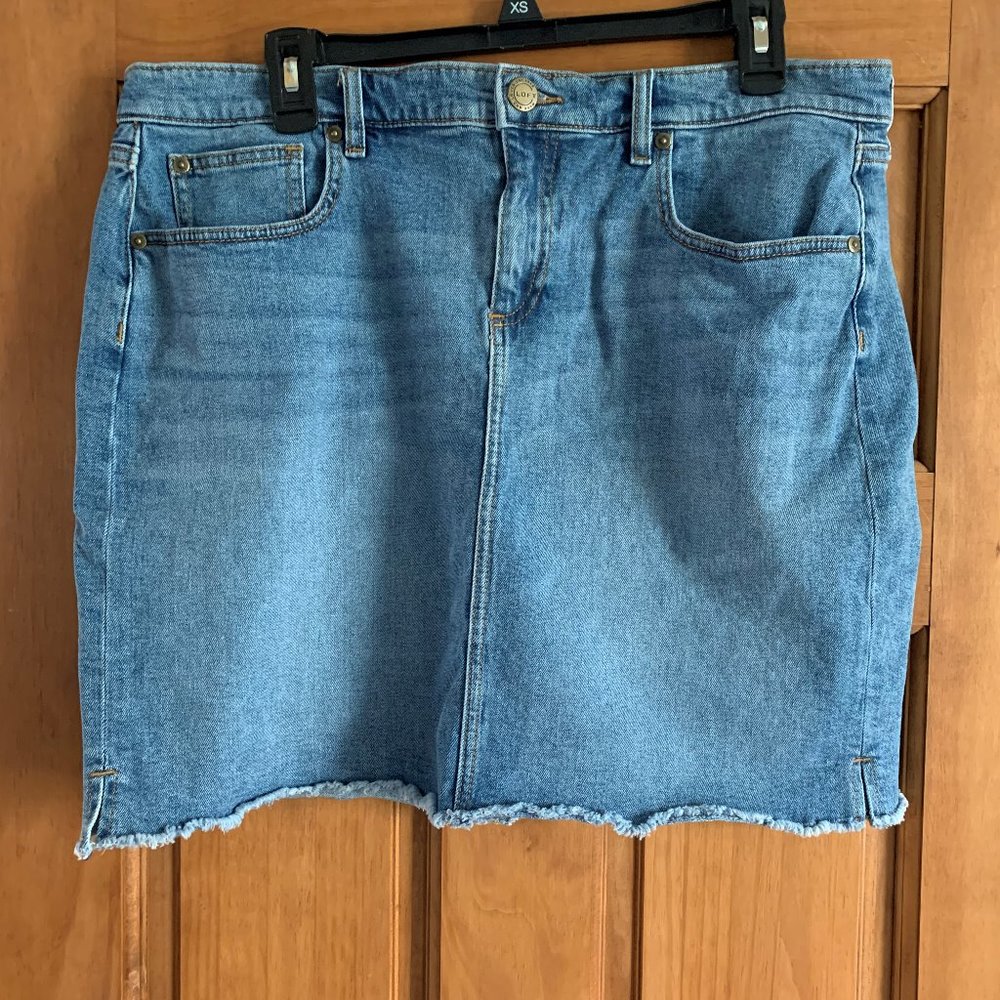 Loft Denim Mini-Skirt